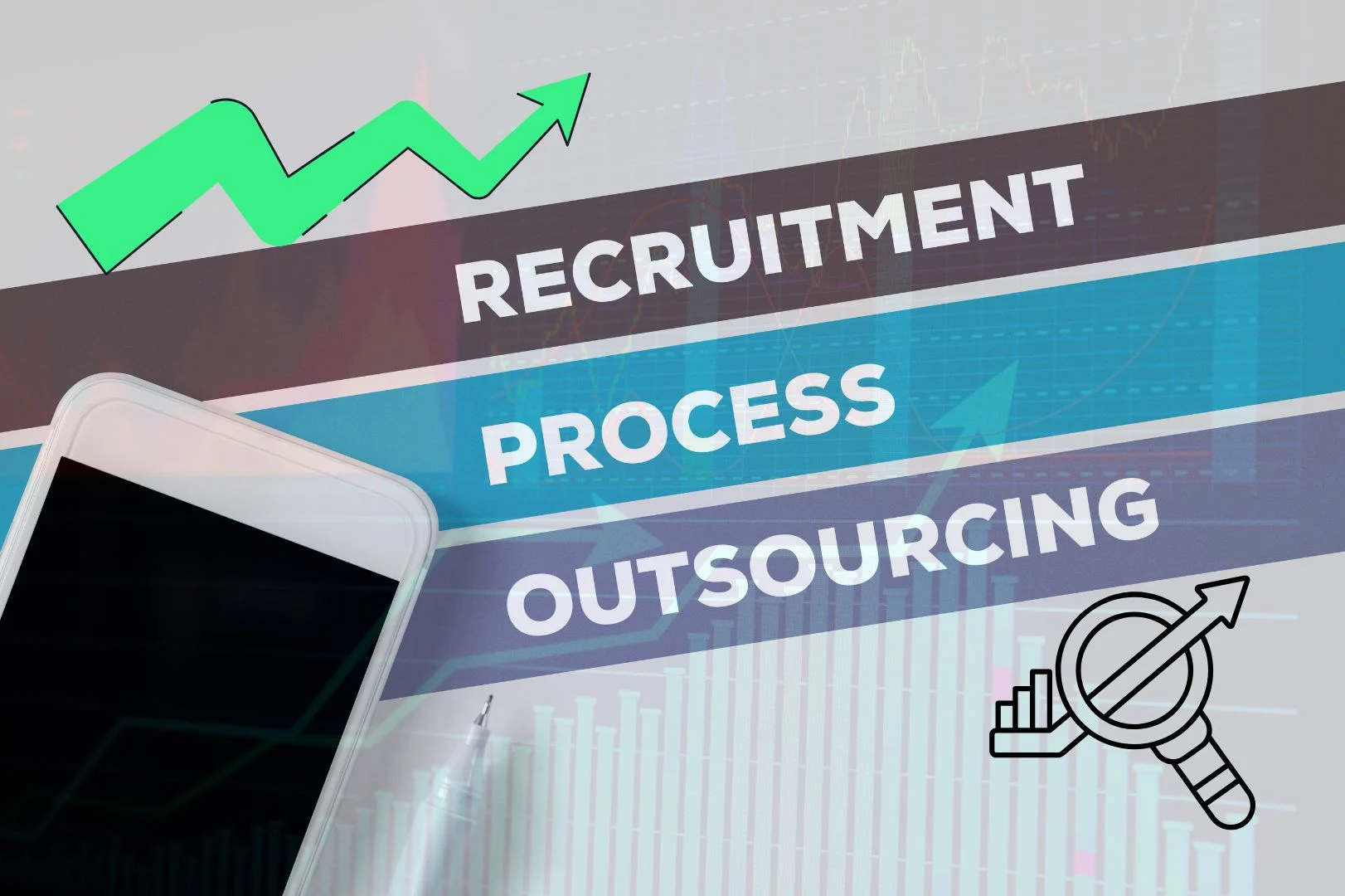 2025 RPO Trends, featuring a 7-axis industry radar chart and recruitment performance benchmarks